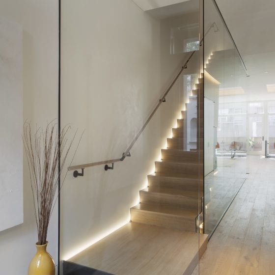 Glass staircase