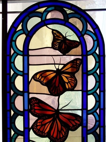 Butterfly stained glass design
