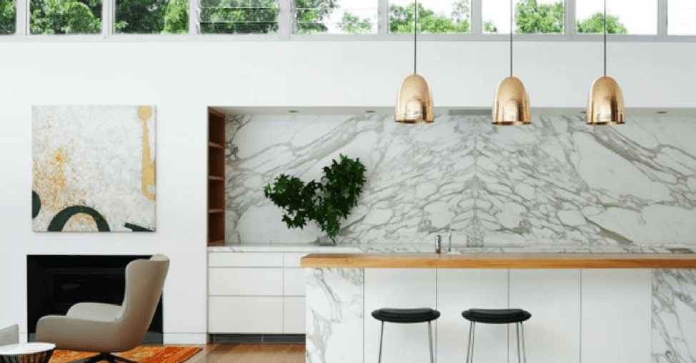 Aesthetic marble design kitchen