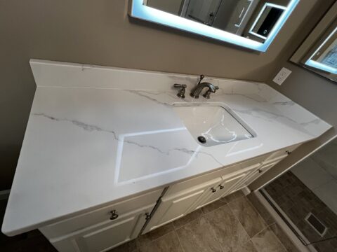 Bathroom Remodel in Cross River, NY: Freestanding Tub Under Windows by Gerety Building & Remodeling, photo 9