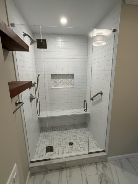 Bathroom Remodel in Stamford, CT: Subway Tile Walk-In Shower by Gerety Building & Remodeling, photo 1