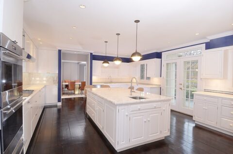 Kitchen Remodel in Greenwich, CT: White Kitchen, Navy Walls by Gerety Building & Remodeling, photo 1