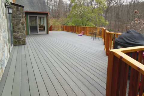 Outdoor Living Space in Pound Ridge, NY: Composite Deck and Covered Porch by Gerety Building & Remodeling, photo 1