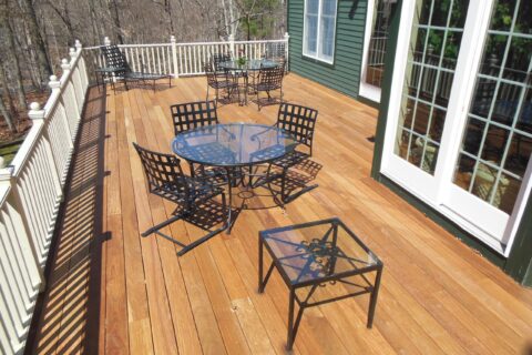 Outdoor Living Space in Pound Ridge, NY: IPE Deck, White Railings by Gerety Building & Remodeling, photo 2